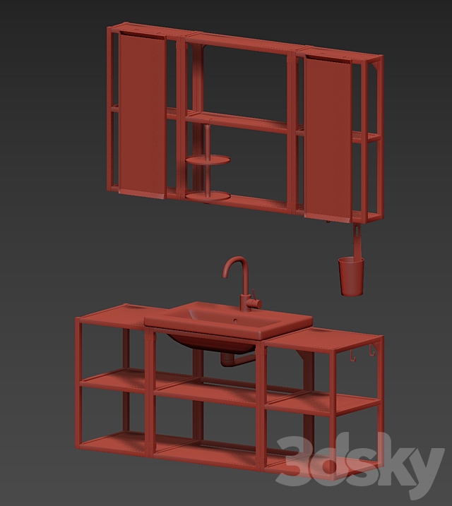 Bathroom furniture ENHET ENHET 3DS Max Model - thumbnail 4