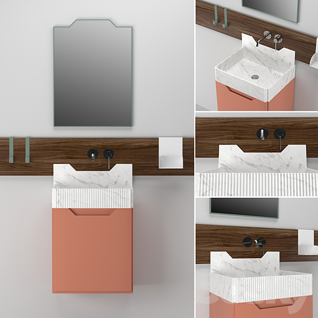 Bathroom Furniture | Ex.t FRIEZE TWO CABINET 3ds Max - thumbnail 1