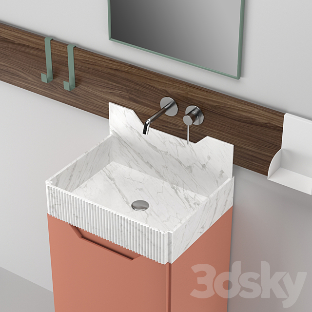 Bathroom Furniture | Ex.t FRIEZE TWO CABINET 3ds Max - thumbnail 2