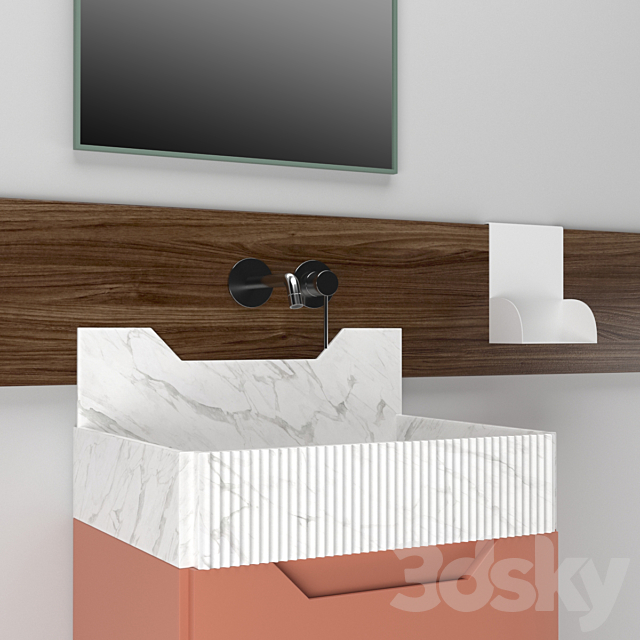 Bathroom Furniture | Ex.t FRIEZE TWO CABINET 3ds Max - thumbnail 3