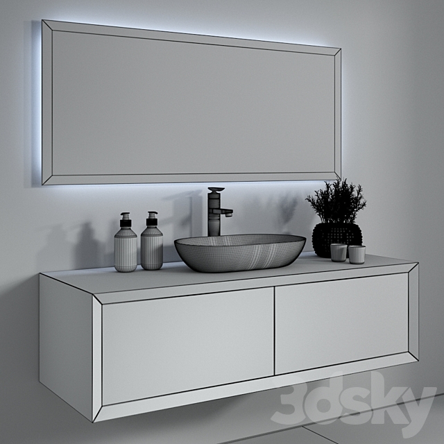 Bathroom furniture FURORE 3DS Max Model - thumbnail 3