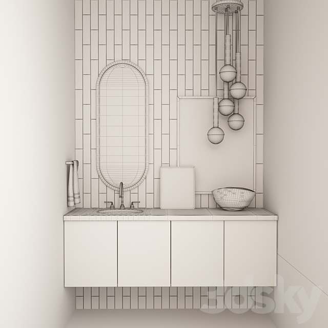 Bathroom Furniture I Bathroom furniture_08 3DS Max Model - thumbnail 2