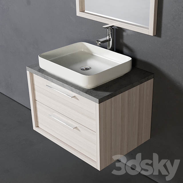 Bathroom Furniture Indiana 70cm 3ds Max - thumbnail 2