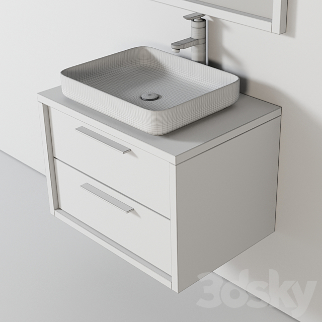 Bathroom Furniture Indiana 70cm 3ds Max - thumbnail 3