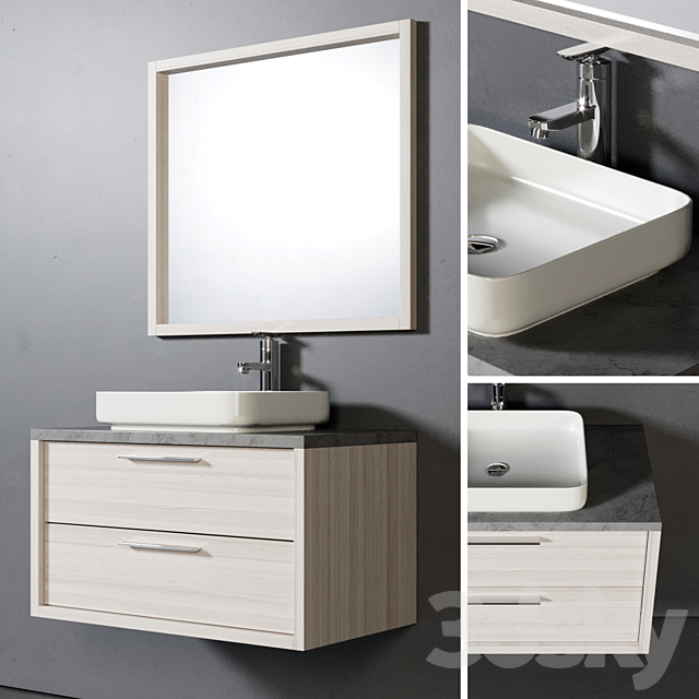 Bathroom Furniture Indiana 90cm 3ds Max - thumbnail 1