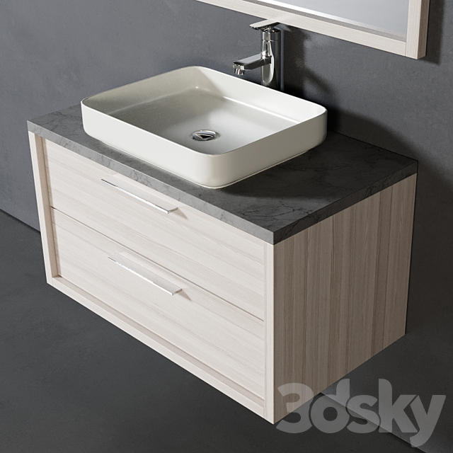 Bathroom Furniture Indiana 90cm 3ds Max - thumbnail 2