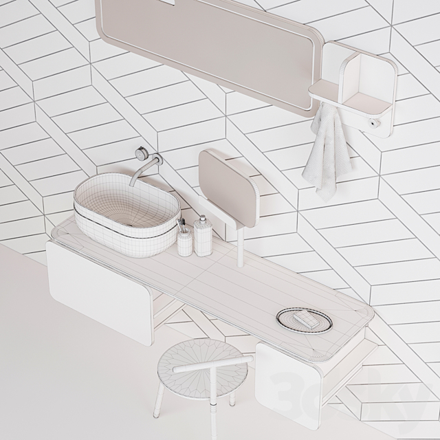 Bathroom furniture Obolon 3ds Max - thumbnail 3