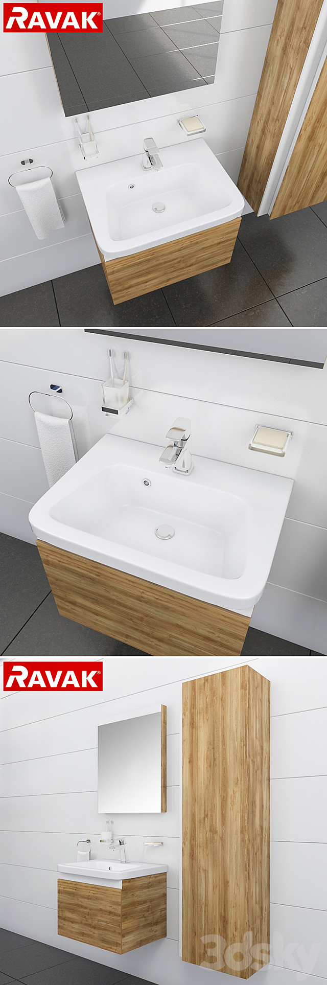 Bathroom furniture RAVAK | 10 3DS Max Model - thumbnail 2