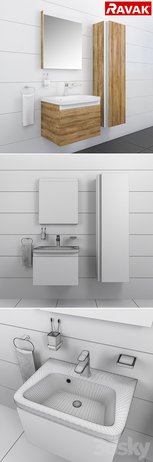 Bathroom furniture RAVAK | 10 3DS Max Model - thumbnail 3