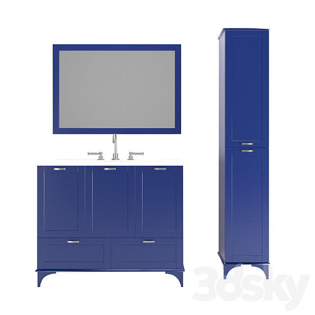 Bathroom furniture Sanflor Vanessa 3ds Max - thumbnail 1