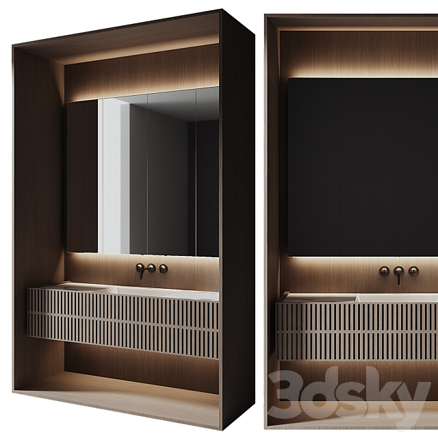 Bathroom furniture set 009 3ds Max - thumbnail 1