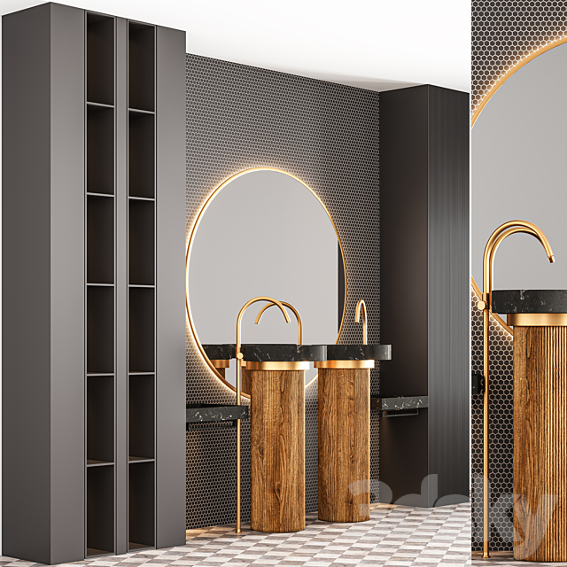 Bathroom Furniture Set 01 3DS Max Model - thumbnail 2