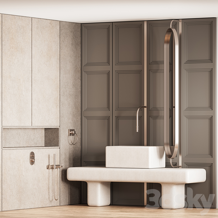 Bathroom Furniture Set 05 3DS Max Model - thumbnail 1