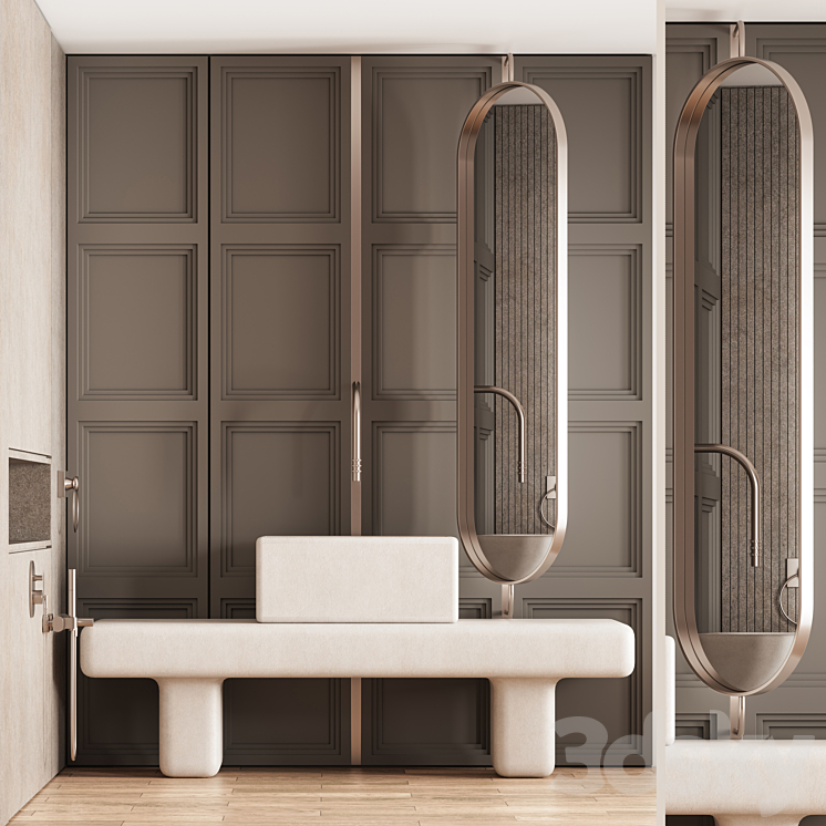 Bathroom Furniture Set 05 3DS Max Model - thumbnail 2