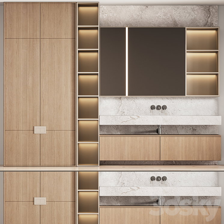 Bathroom Furniture Set 06 3DS Max Model - thumbnail 1