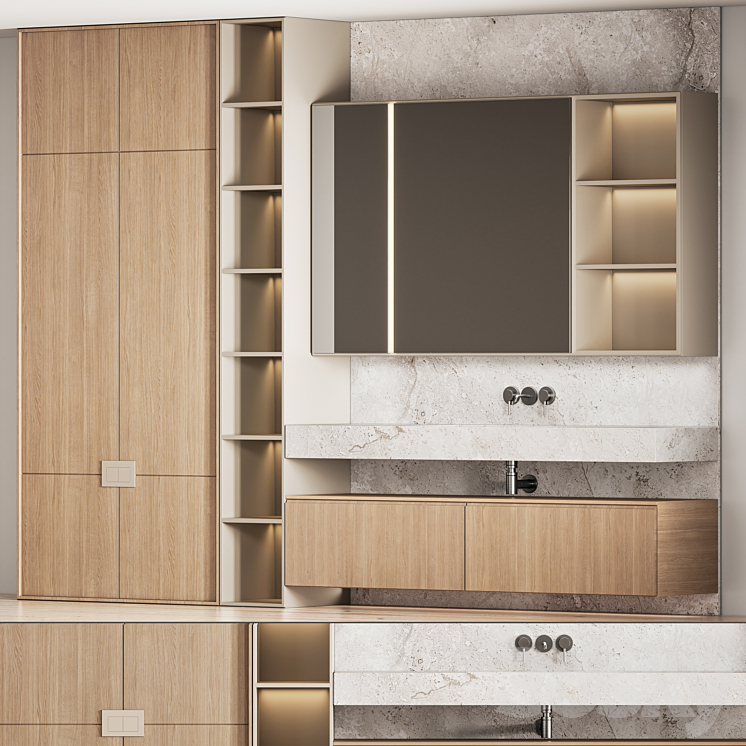 Bathroom Furniture Set 06 3DS Max Model - thumbnail 2