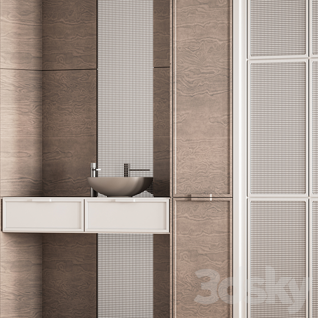 Bathroom Furniture Set 08 3DS Max Model - thumbnail 6