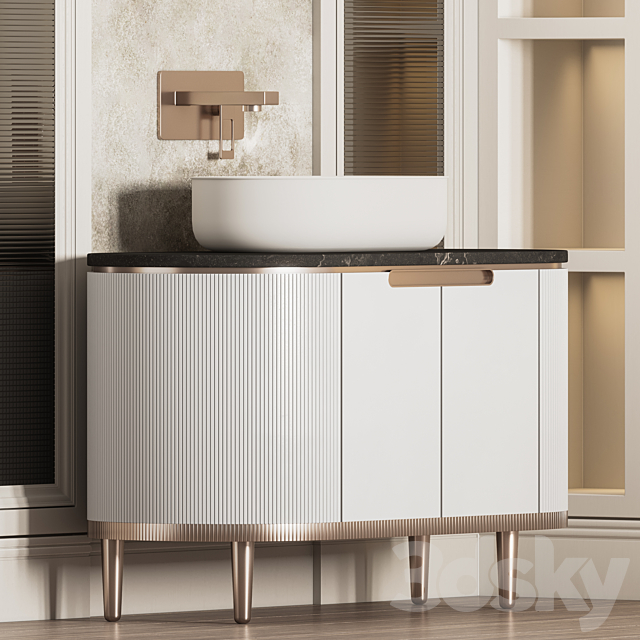 Bathroom Furniture Set 11 3DS Max Model - thumbnail 4