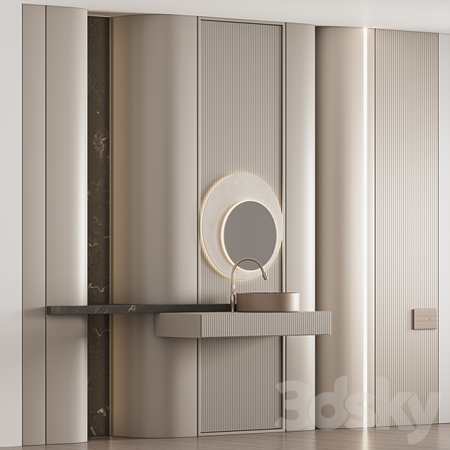 Bathroom Furniture Set 14 3DS Max Model - thumbnail 2