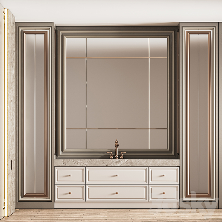 Bathroom Furniture Set 15 3DS Max Model - thumbnail 2