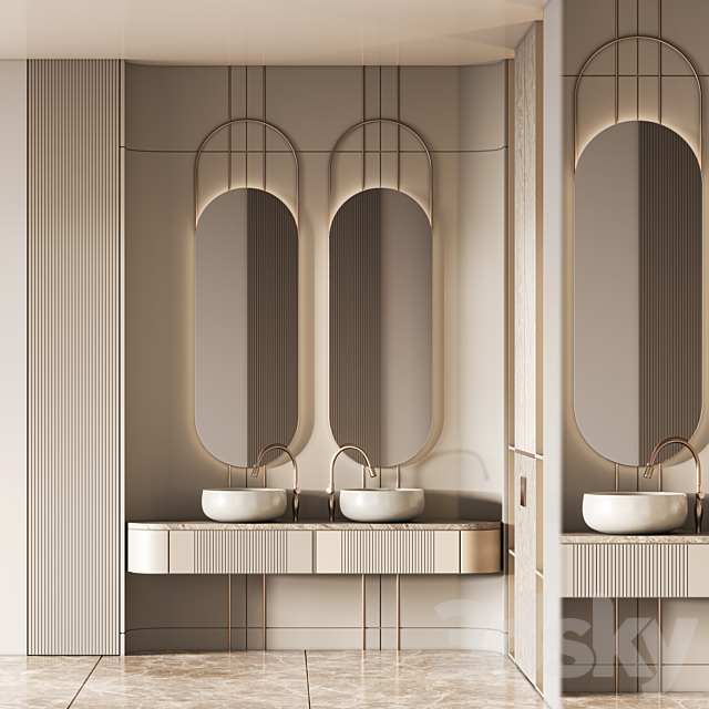 Bathroom Furniture Set 17 3DS Max Model - thumbnail 2