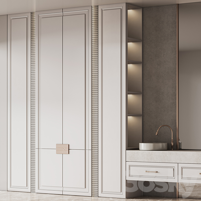 Bathroom Furniture Set 19 3DS Max Model - thumbnail 5