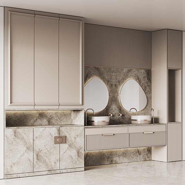 Bathroom Furniture Set 22 3ds Max - thumbnail 2