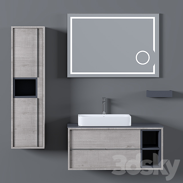 Bathroom Furniture Set -22 | Elantra 100 3DS Max Model - thumbnail 2