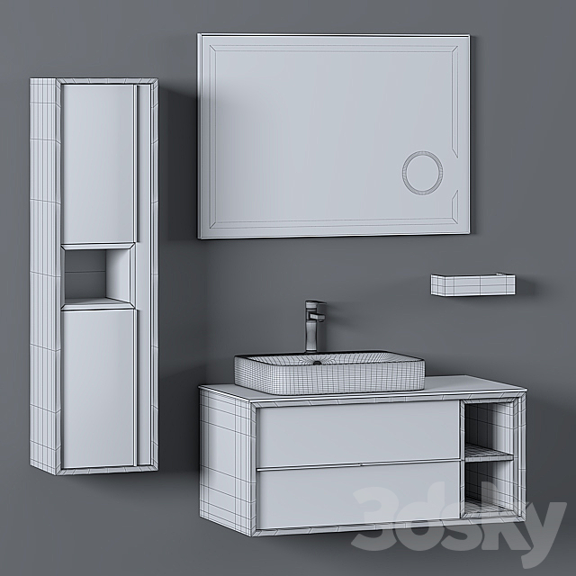 Bathroom Furniture Set -22 | Elantra 100 3DS Max Model - thumbnail 3