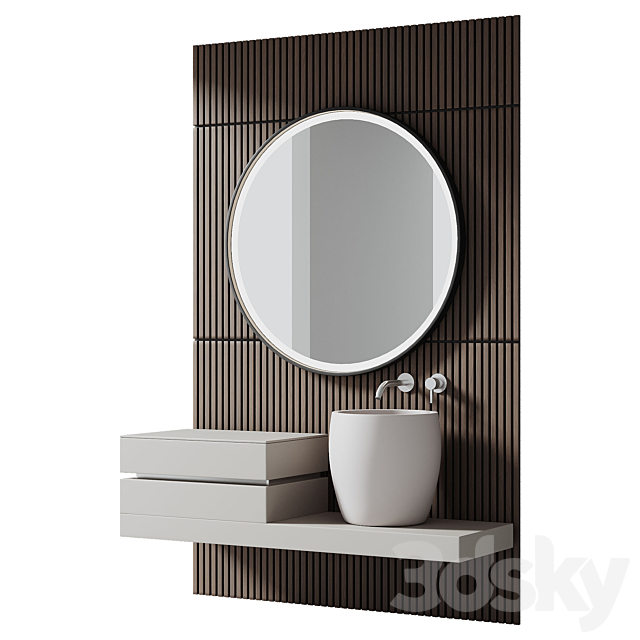 Bathroom furniture set 23 3ds Max - thumbnail 2