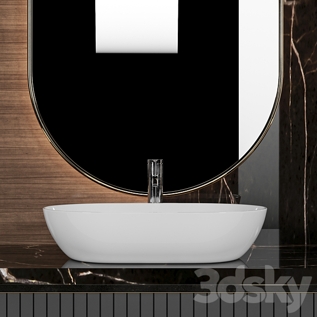 bathroom furniture set 6 3DS Max Model - thumbnail 4