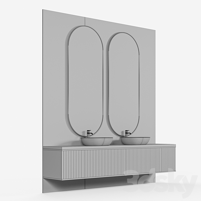 bathroom furniture set 6 3DS Max Model - thumbnail 5