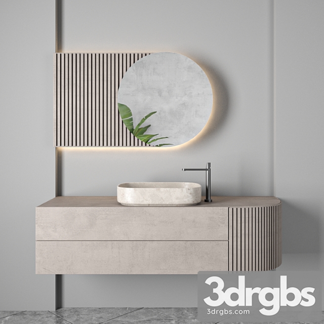 Bathroom Furniture Set 87 2 3dsmax Download - thumbnail 1