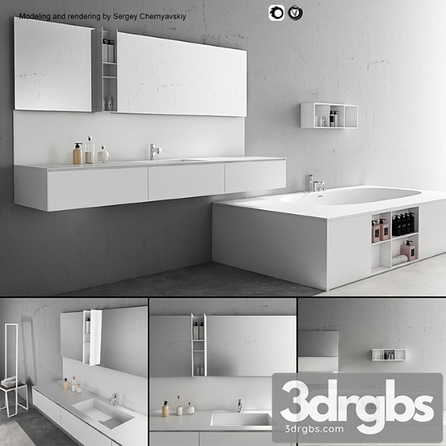 Bathroom Furniture Set Arcom Escape 2 3dsmax Download - thumbnail 1