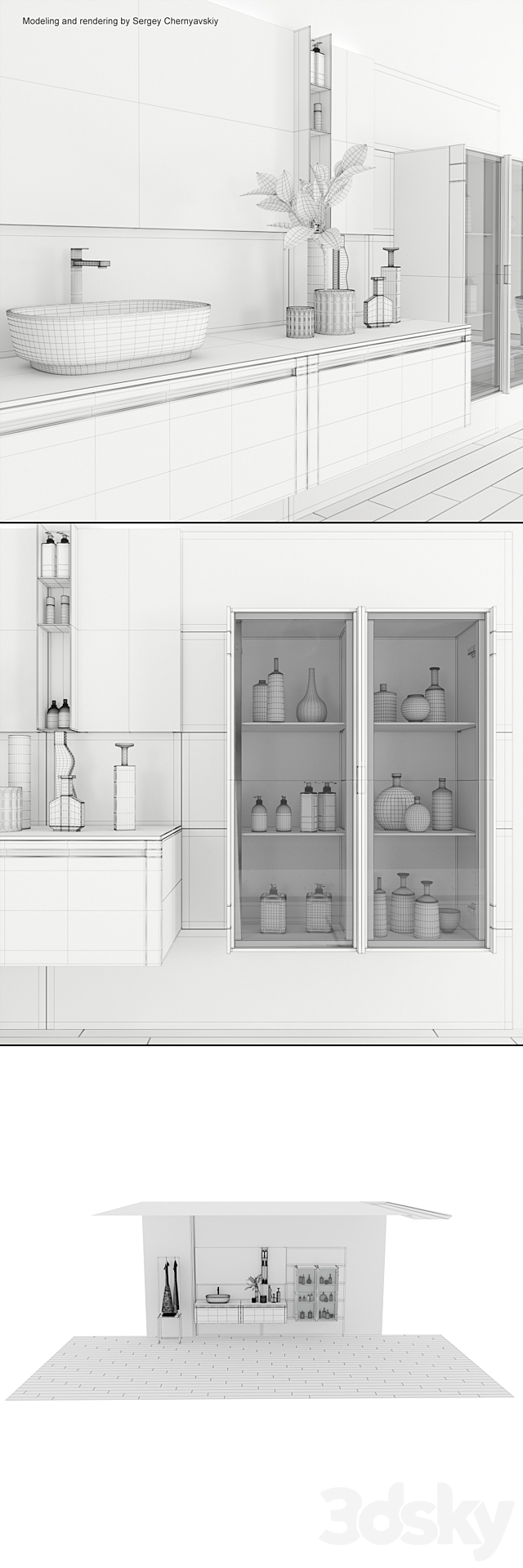 Bathroom furniture set Rush 3ds Max - thumbnail 3