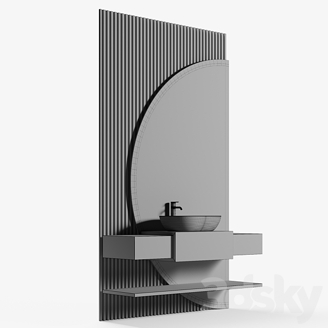 bathroom furniture set_2 3DS Max Model - thumbnail 5