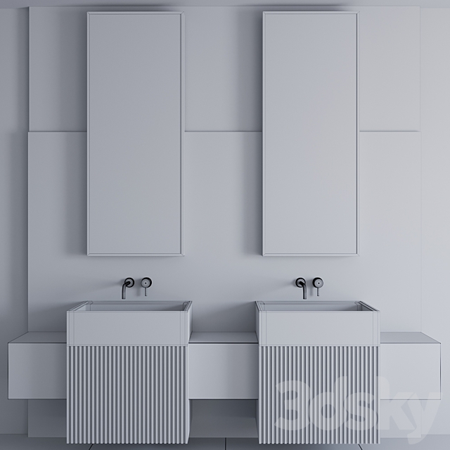 Bathroom furniture T2 3DS Max Model - thumbnail 6