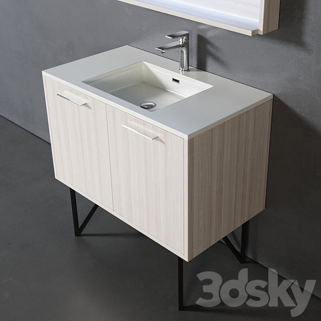 Bathroom Furniture Tulum90cm 3ds Max - thumbnail 2