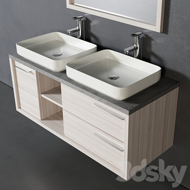 Bathroom Furniture Vermont 120cm 3ds Max - thumbnail 2