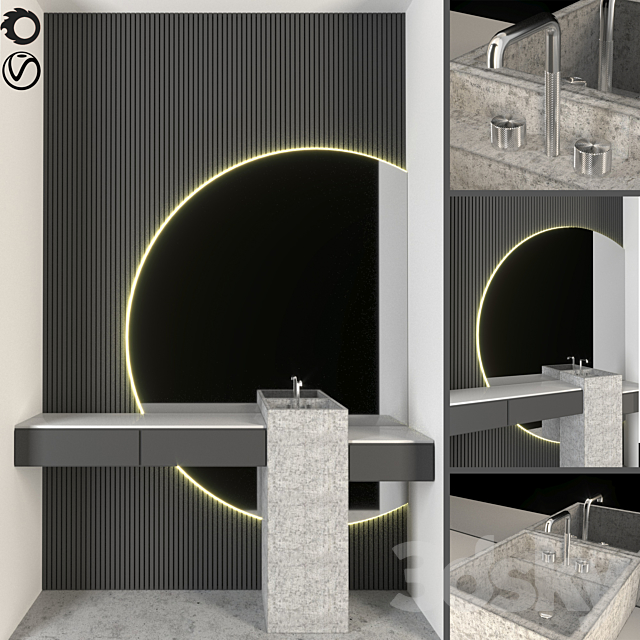 Bathroom Furniture03 3ds Max - thumbnail 1