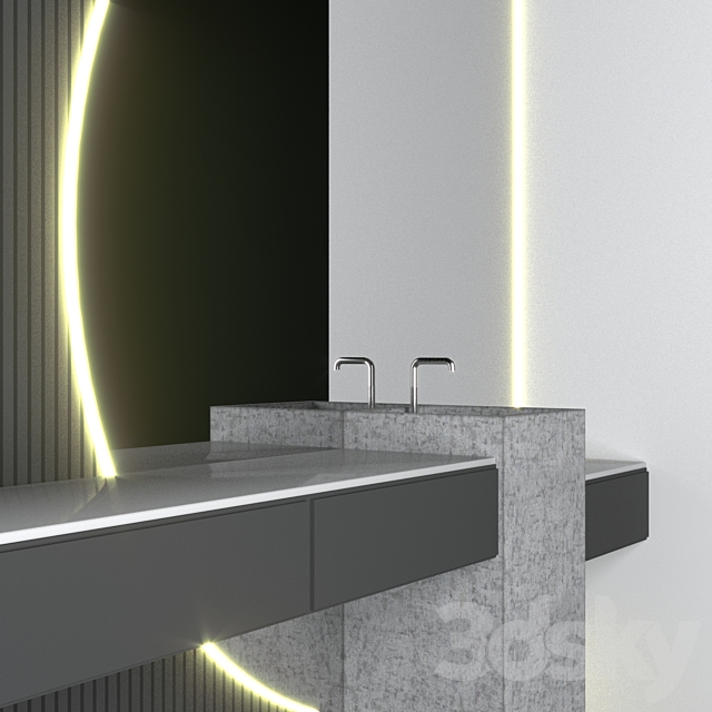 Bathroom Furniture03 3ds Max - thumbnail 3