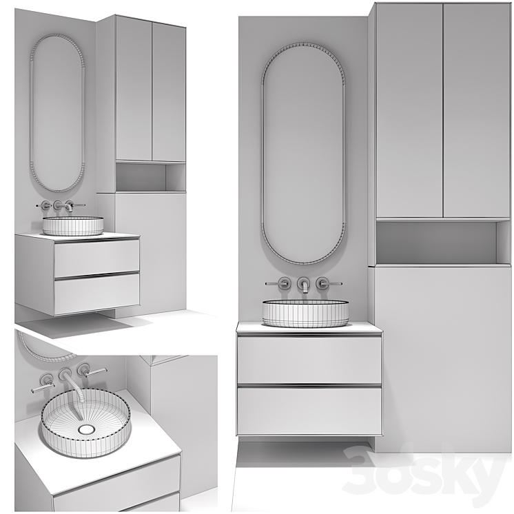 Bathroom Set 01 3DS Max Model - thumbnail 2