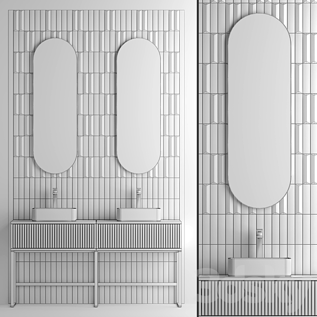 Bathroom set 07 3ds Max - thumbnail 2