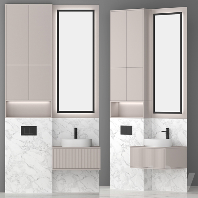 Bathroom set 10 3ds Max - thumbnail 1