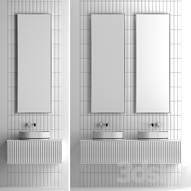 Bathroom set 11 3DS Max Model - thumbnail 2