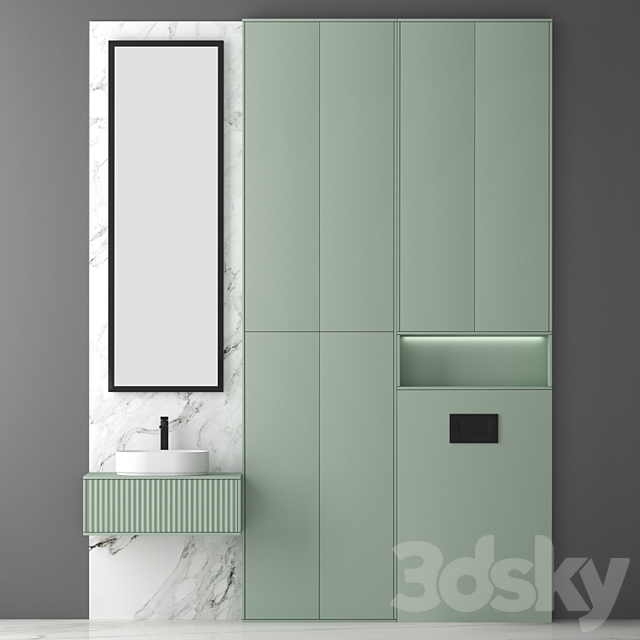 Bathroom set 12 3ds Max - thumbnail 2