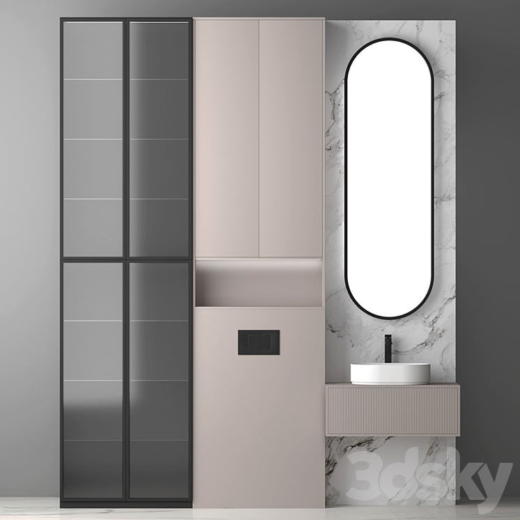 Bathroom set 14 3DS Max Model - thumbnail 2