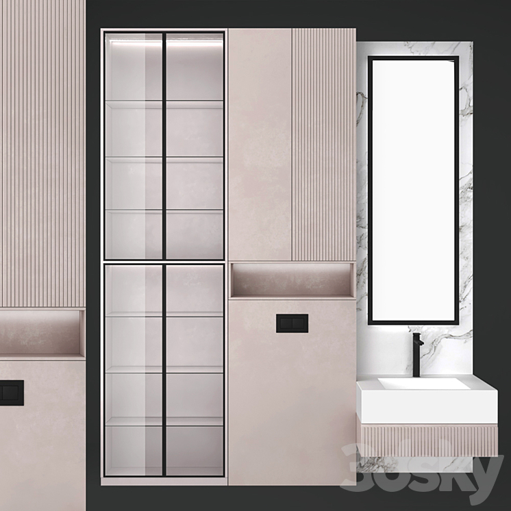 Bathroom set 19 3DS Max - thumbnail 1