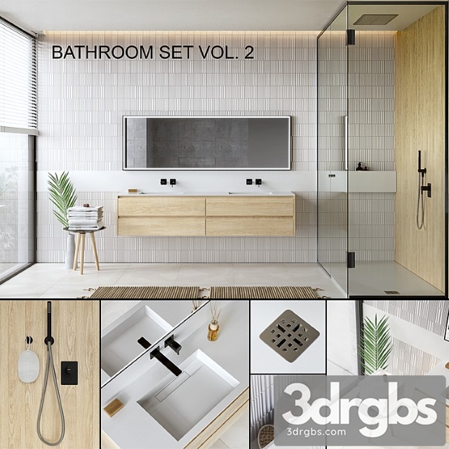 Bathroom Set 2 Vray GGX Corona PBR 3dsmax Download - thumbnail 1