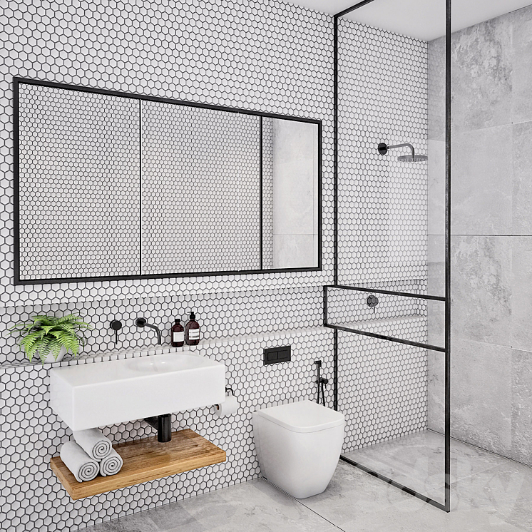 Bathroom Set 3 3DS Max - thumbnail 1